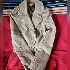 Forever 21 Tan Faux Leather Jacket